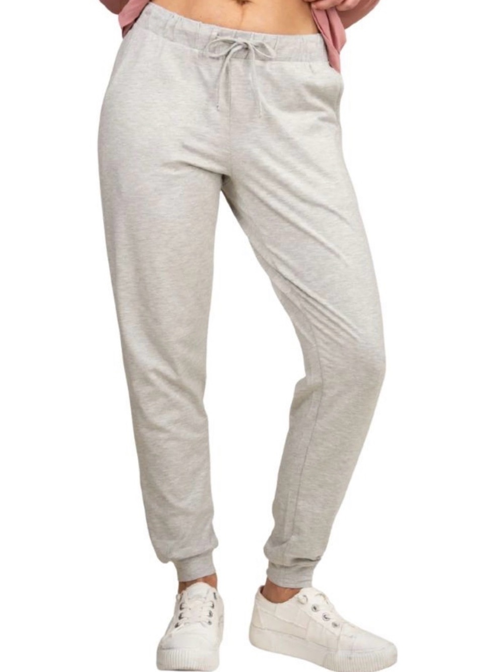 Bravado Light Gray Drawstring Jogger Pants